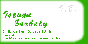 istvan borbely business card