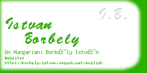 istvan borbely business card